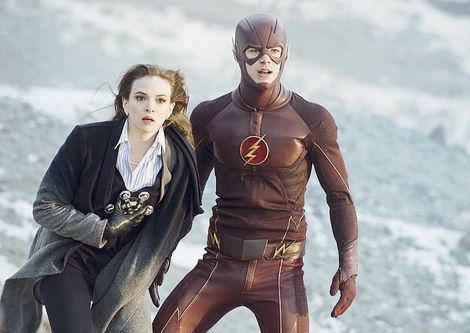 Danielle Panabaker in The Flash alongside Grant Gustin